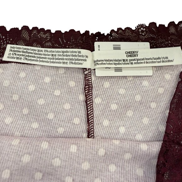 Victoria's Secret PINK Cheeky Lace Panties Womens Medium M LOT OF 4 VS Panty - Picture 8 of 9